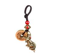 AOOOWER Grazioso portachiavi con zodiaci, con disegni di animali e zodiaci, con eleganti diamanti per gli appassionati di moda, 5.5x3.1x0.7cm, Ottone, Nessuna pietra preziosa