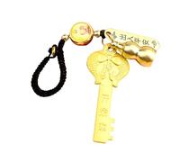 AOOOWER Grazioso portachiavi con zodiaci, con disegni di animali e zodiaci, con eleganti diamanti per gli appassionati di moda, Size 2.5x6cm/0.98x2.36inch, Ottone, Nessuna pietra preziosa