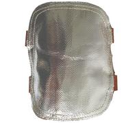 AOOOWER Guanti da lavoro per saldatori con rivestimento in alluminio deflettente e palmo in pelle rinforzata, adatti per fonderia, guanti da saldatura in pelle ignifuga