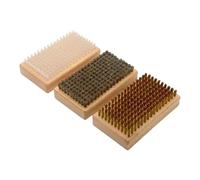 AOOOWER Kit Cere per Snowboard in Legno da 3 con Spazzola in Nylon Kit in Ottone per Crine Cavallo Spazzola per Snowboard da Sci