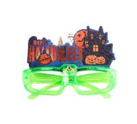 AOOOWER Occhiali illuminati a LED per spettacoli teatrali comodi in plastica occhiali da vista decorazione di Halloween