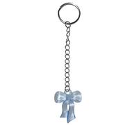 AOOOWER Portachiavi a forma di fiocco, multicolore, con nodo a farfalla, ornamento alla moda per telefoni e chiavi dell'auto, 10cm, lega e plastica, Nessuna pietra preziosa