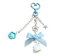 AOOOWER Portachiavi a forma di lettera alla moda, accessorio casual ma sofisticato, portachiavi portatile, 13CM, lega e acrilico, Nessuna pietra preziosa