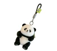 AOOOWER Portachiavi a forma di panda in robusto cotone PP con ciondolo a forma di cartone animato, per zaino o borsa, accessorio casual, 15cm, cotone PP, Nessuna pietra preziosa