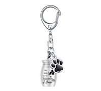AOOOWER Portachiavi a forma di urna di cremazione per cane, elettroplaccato, gatto, cenere, ciondolo per animali domestici, urna da collezione, ciondolo per passaggio, 2.5x1.6cm, Alluminio, Nessuna
