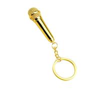 AOOOWER Portachiavi con ciondolo a forma di microfono, alla moda, accessorio elegante per la musica, 11.9*6.8*3.2, Lega, Nessuna pietra preziosa
