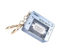 AOOOWER Portachiavi con radio retrò in miniatura, evocando ricordi d'infanzia, per amanti degli stili vintage e alla moda, Size 5.3x4.3cm/2.09x1.69inch, acrilico, Nessuna pietra preziosa