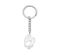 AOOOWER Portachiavi in acciaio inox con ciondolo a forma di bottiglia di frutta, portachiavi per zaino, decorazione gioielli per donne, Size 37x25mm/1.46x0.98in, Acciaio al titanio, Nessuna pietra