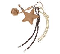 AOOOWER Portachiavi in pelle a forma di stella per borsa, ornamento per donne alla ricerca di stili unici e alla moda, 19 cm, Pelle, Nessuna pietra preziosa