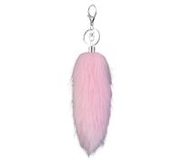 AOOOWER Portachiavi lungo 16 cm in finta pelliccia, a forma di coda di animale, accessorio per borsa, telefono, decorazione per chiavi dell'auto, 16cm, pelliccia artificiale, Nessuna pietra preziosa