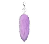 AOOOWER Portachiavi lungo 16 cm in finta pelliccia, a forma di coda di animale, accessorio per borsa, telefono, decorazione per chiavi dell'auto, 16cm, pelliccia artificiale, Nessuna pietra preziosa