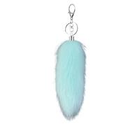 AOOOWER Portachiavi lungo 16 cm in finta pelliccia, a forma di coda di animale, accessorio per borsa, telefono, decorazione per chiavi dell'auto, 16cm, pelliccia artificiale, Nessuna pietra preziosa