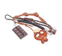 AOOOWER Portachiavi lungo in finta pelliccia, ciondolo a forma di coda di animale, accessorio per borsa, telefono, decorazione per chiavi dell'auto, 25/40cm, peluche, Nessuna pietra preziosa