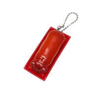 AOOOWER Portachiavi realistico con maiale arrosto, adorabile ornamento a forma di anatra, materiale robusto, portatile, per gli amanti del cibo, 10cm x 5cm x 3cm, Materiali misti, Nessuna pietra