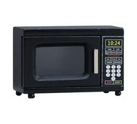 AOOOWER Realistico 1/12 Scala Forno A Microonde In Legno Miniatura Per Case Delle Bambole Professionali Display E Collezioni Di Modelli A Tema Elettrodomestici In Miniatura Neri Per Case Delle Bambole