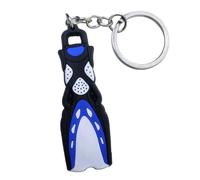 AOOOWER Robusto portachiavi con pinna subacquea a tema pinne in miniatura portachiavi ciondolo in silicone per Dive Club, 7.5cm2cm 6.4cm, Silicone, Nessuna pietra preziosa