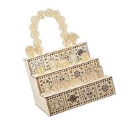 AOOOWER Scatola commemorativa artigianale in legno per il giorno dei morti teschio decorazione per la casa con legno Ofrenda Day Of Dead fatto a mano