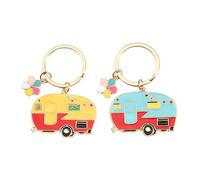 AOOOWER Set di 2 portachiavi da campeggio colorati per camper, alla moda, ciondolo per borsa, adatto per viaggi, 5.85x3.9in, Lega, Nessuna pietra preziosa