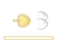 AOOOWER - Set di collana con ciondolo a cuore a doppia faccia, vassoio girevole, accessori per fare gioielli per donne alla moda, 3.9x3.9in, Materiali misti, Non è una pietra preziosa