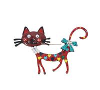 AOOOWER Squisita spilla a forma di gatto, gioiello da donna alla moda e unico a tema animale, ornamento