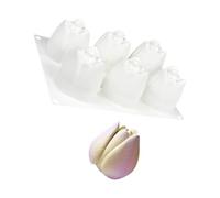 AOOOWER Stampi in silicone a forma di tulipani multiuso Bakewares per dessert candela flessibile efficiente robusto cucina essenziale