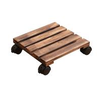 AOOOWER Supporto per piante in legno con supporto per piante a rullo resistente con rotelle forte supporto a rullo per piante