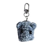 AOOOWER Unico portachiavi a forma di criceto con fiocco decorativo, in lega di cotone, accessorio per chiavi, 2.73x3.12in, lega di filo di cotone, Nessuna pietra preziosa