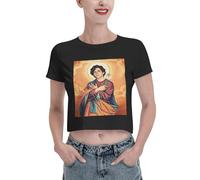 Aoopduhs Timothee Star Chalamet T-Shirt da Donna Girocollo in Cotone a Maniche Corte Slim T-Shirt Corta