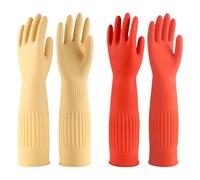 AOOPOO 2 Paia Guanti In Gomma Resistenti, Guanti da Cucina Riutilizzabili e Durevoli con Impugnatura Antiscivolo per Il Lavaggio Dell'auto, Lavaggio dei Piatti,Pulizie Domestiche e Il Giardinaggio