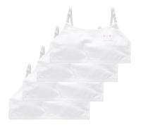 AOOPOO 4 PCS Reggiseno Top Bimba Bambina Brassiere Reggiseno da Allenamento Basic in Cotone per Ragazza Top Bambina Intimo per Ragazze 8-12 Anni