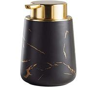 AOOPOO 400ML Dispenser Sapone Liquido, Modello Marmo, Porta Sapone Liquido, Porta-Sapone Supporto per Il Bagno (Nero)