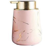 AOOPOO 400ML Dispenser Sapone Liquido, Modello Marmo, Porta Sapone Liquido, Porta-Sapone Supporto per Il Bagno (Rosa)