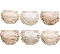 AOOPOO 6 Pieces Baby Underwear Girl Girl Underwear Unisex Child Kids Cotton Breathable Ruffle Bloomers Diaper Covers Shorts