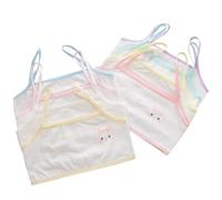AOOPOO 8 Pezzi Reggiseno Top Bimba Bambina Brassiere Reggiseno Basic in Cotone per Ragazza Top Bambina Reggiseno da Allenamento per Ragazze 8-16 Anni