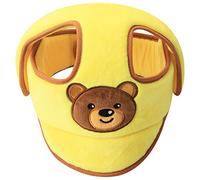 AOOPOO Bambino Cappello di Sicurezza, Infantile Cappuccio di Protezione di Sicurezza Primi Passi Caschetto Regolabile Elmetto Casco Protettivo per Bambini Che Corrono, Camminano (Giallo)