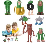 AOOSA 8 Pezzi Figurine Italian Brainrot, Tung Tung Tung Sahur Giocattolo, Figura Tralalero Tralala Decorazione, Creativo Squalo e altre Figure di Animali da Collezione Regalo per Bambini e Adulti