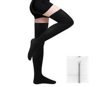 AOOSA Calze a Compressione Donna Uomo, 23-32 mmHg Calze Compressione Punta chiusa, Coscia alta, calze compressione Graduata per vene varicose, edema, volo