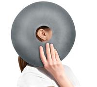 AOOSA Cuscino Per Piercing, Morbido e Respirante Piercing Cuscino Con Foro, Grigio Cuscini a Ciambella per Chi Dorme sul Fianco, Cuscini piercing Orecchio per Classe, Ufficio, Campeggio, Aereo