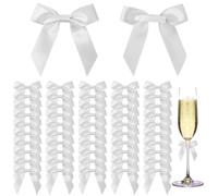 AOOSA Fiocco Decorativo, 50 Pezzi Fiocchi, 6 cm Autoadesivo Piccolo Fiocco Nastro di Raso, Fiocchetti per La Decorazione, Perfetto per Artigianato Fai da Te, Regali di Compleanno, Confezioni di Snack