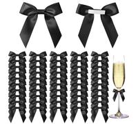 AOOSA Fiocco Decorativo, 50 Pezzi Fiocchi, 6 cm Autoadesivo Piccolo Fiocco Nastro di Raso, Fiocchetti per La Decorazione, Perfetto per Artigianato Fai da Te, Regali di Compleanno, Confezioni di Snack