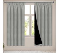 AOOSA Tende Oscuranti per Interni, 2 Pezzi L140 x A176 cm Termiche Tende Camera da Letto, Tenda Soppie Opache Antirumore, Tenda Camera da Letto Moderna per Soggiorno, Cucina, Grigio