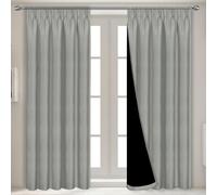 AOOSA Tende Oscuranti per Interni, 2 Pezzi L140 x A240 cm Termiche Tende Camera da Letto, Tenda Soppie Opache Antirumore, Tenda Camera da Letto Moderna per Soggiorno, Cucina, Grigio