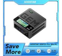 AOOSTAR GEM12+ Pro Mini PC con display, sblocco delle impronte digitali, AMD Ryzen 7 Pro 8845HS 8 Core Max 5,1 GHz, 32 GB di RAM 1 TB SSD, BT 5.2 AOOSTAR GEM12+ Pro
