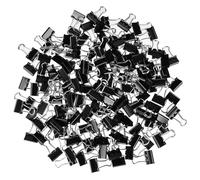 AOOSU 150 pezzi Clip Pieghevoli in Metallo, 19mm Clip per Raccoglitori, Metallo Foldback Clips, Foldback Clips, per Scuola, Ufficio e Famiglia (Nero)