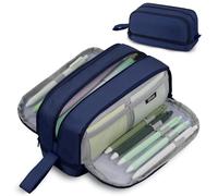 AOOSU Astuccio di Grande Capacità, Astuccio con 4 Scomparti, Astucci Bambini, Cose per la Scuola, Adatto per Scuola, Ufficio, Studenti, Ragazzi, Ragazze (Blu Navy)