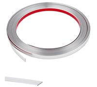 AOOSU Modanatura Adesiva, 1pz Modanatura Autoadesiva, Flexible PVC Decorative Strips, Parete Staccabile, Suitable for Walls, Borders, Tiles, Cabinets, Furniture, Mirrors, Panels, 1cmx6m (Argento)