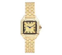 AOOSU Orologio da Donna, Orologio Donna Piccolo, Orologios Analogico al Quarzo con Cinturino in Acciaio, Cassa Rettangolare Quadrante Romano (Oro)