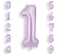 AOOSU Palloncini Compleanno Viola 101 CM, Palloncino Numero 1, Foil Palloncini Numeri, Giganti Numeri, Decorazioni Festa Compleanno, Gonfiabili Pallone per Anniversario