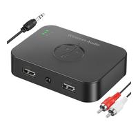 AOOSU Ricevitore Bluetooth 6.0, Adattatore Ricevitori Hi-Fi, Adattatore Audio Bluetooth con AUX 3,5 mm/RCA per Stereo Domestico, Bassa Latenza, Chiamate in Vivavoce, Supporto Driver USB