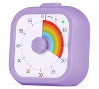 AOOSU Timer Visivo Per Bambini, Timer Desktop Strumento con Funzione di Pausa, Tempo Per Bambini, Conto alla Rovescia Silenzioso, Produttività Per Studio, Lezioni, Cucina, Gestione Del Tempo(Rainbow)